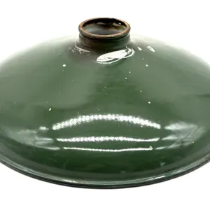 Vintage Porcelain Enamel Light Fixture Globe 12”