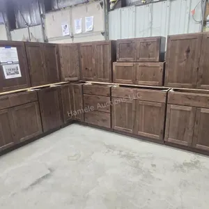Rustic Walnut Shaker Kitchen Set