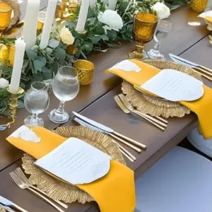 50 Pc. 13" Gold Plastic Charger Plate Set, "REEF