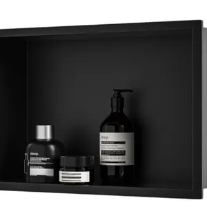 Stainless Steel Shower Niche 18x12" Matte Black
