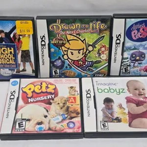 Nintendo Kids DS Game Bundle- Drawn to Life, Pet S