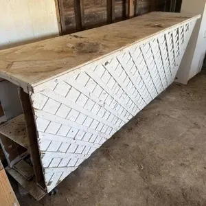 Rolling display cabinet made out of wood