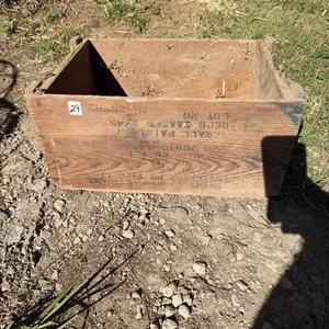 Wooden box with stapler