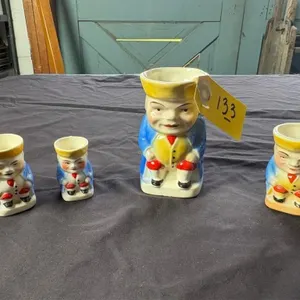 4 Toby Mugs - graduated sizes - measuring cups