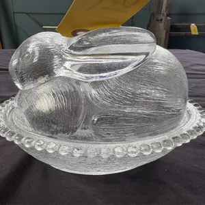 Large Bunny - clear covered dish