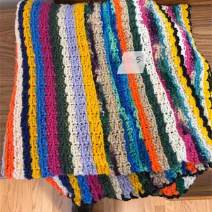 Multicolor Crocheted Afghan Blanket