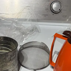 Vintage Metal Sifter and Kitchenware