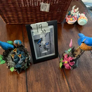 Bird and Floral Decorative Figurines
