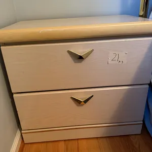 Bedroom Set with Brass Headboard and Nightstand