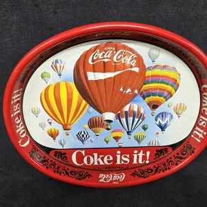 1980s Coca-Cola Hot Air Balloons Oval Tray