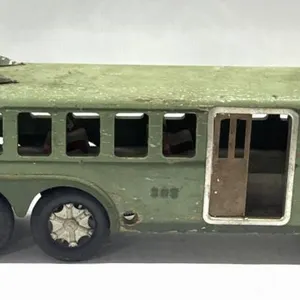 Antique Wooden Green Trolley Bus