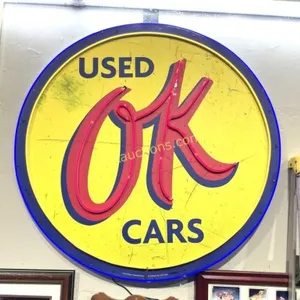 CHEVY/GM "OK" USED CAR SIGN - ADDED NEON