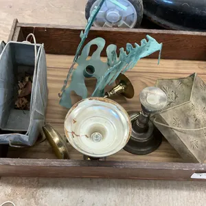Box with art deco. Candlesticks