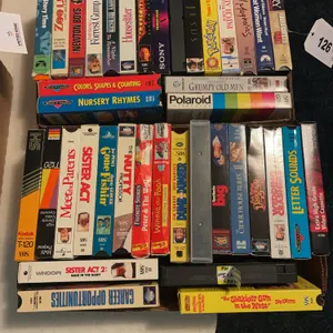 VHS movie cassettes