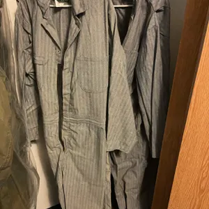 Two pair of work coveralls, size large