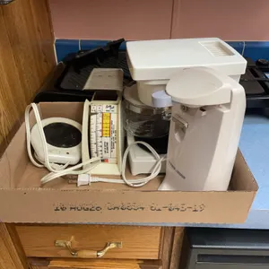 Recipe scale model 1308, coffee cup warmer, 4 cup Mr, coffee coffee maker, Black & Decker can opener
