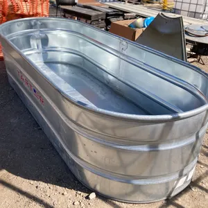 8' x 3' Galvanized Stock Tank