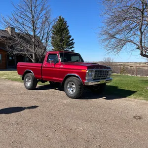 1979 Ford F-150 Ranger 4x4, short bed, frame off restoration, ruby red paint, 4” lift, highjacker shocks, recently rebuilt 351M bored 30 over with new