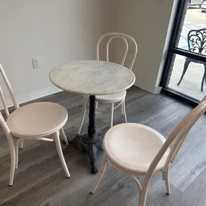24 INCH ROUND TABLE Marble Top | 3 CHAIRS