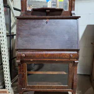 Vintage Wood Desk, 31"x14"x58"