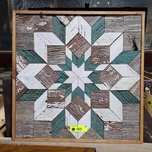 Wood Framed Farm Flag/Quilt Pattern, 20"x20"
