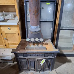 Vintage Metal Fireplace Insert, 32.5"x15.5"x56"