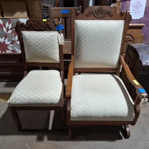 2 Upholstered Wood Chairs, 1 Rocker, 1 Standard