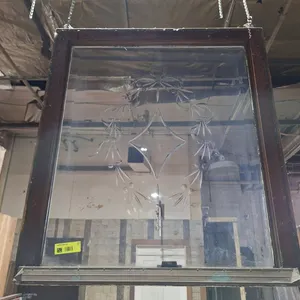 Decorative Wood Framed Window Sash, 28"x31.5"