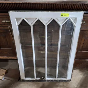 Decorative Wood Framed Window Shelf, 24"x32"