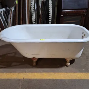 Vintage Clawfoot Cast Iron Bathtub, 5'