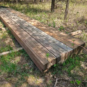 8 Treated Wood Posts, 21'x11"x5" (made from 2x6's)