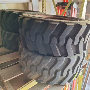 4 Camso Wide Wall 27x10.5 Skid Steer Tires with Rims