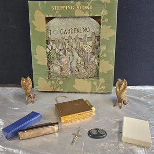 Decorative and Collectible Items with Stepping Stone, Harmonica, and More