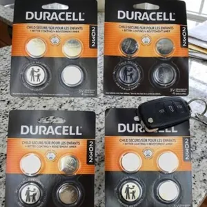 Lot of 4 - Duracell 2032 Lithium 3V Batteries, 4 Packs