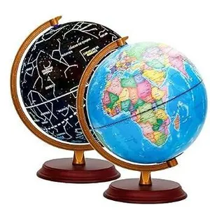 EXERZ 20cm Constellation Illuminated Globe (PHOTO SHOWS DARK & LIGHT MODE )