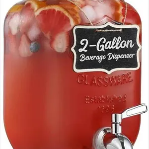 2 Gallon Glass Drink Dispenser