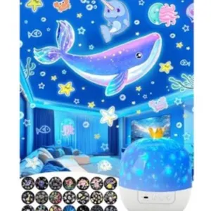 Crown Projector Night Light with 21 sets of films and 360° rotation
