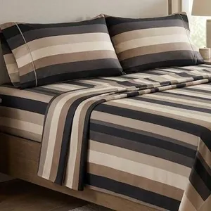 Comfy Bamboo World King Sheet Set, 4-Piece Striped