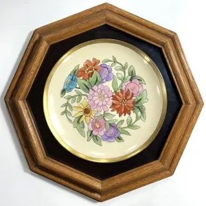 EVA NIX 1922 HAND-PAINTED FLORAL PLATE