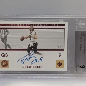 2021 Drew Brees Encased Ruby Auto 2/2 Bgs 9