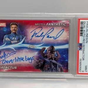 2025 Marvel Topps Ch Pascal/Ineson 2X Auto /5 PSA9