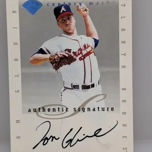 1996 Donruss Century Marks Tom Glavine Auto Edges