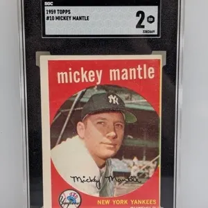 1959 Topps SGC 2 #10 Mickey Mantle HOF Yankees