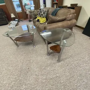 3-Pc Glass Topped Coffee & End Tables