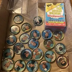 1987-1988 Topps baseball metal coin milk cap