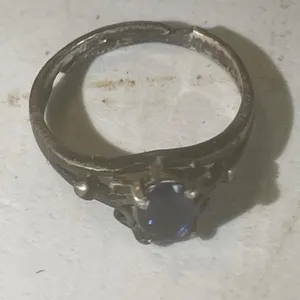 Sterling Silver ring blue stone