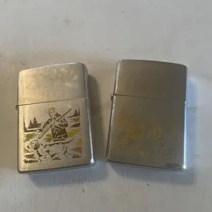 Zippo lighters with hunting & fishing scenes