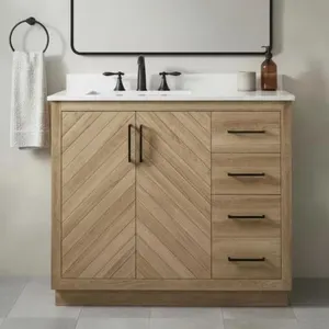 Glacier Bay 42in Weathered Tan Bath Vanity