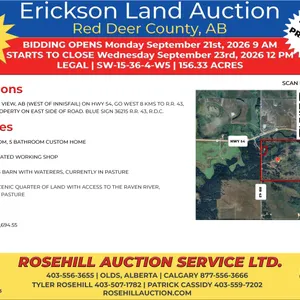 Bruce Erickson Land Auction