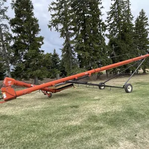 BRANDT 1060 Hyd. Swing Grain Auger, 10”, 60 Ft., Single Auger Hopper Flighting